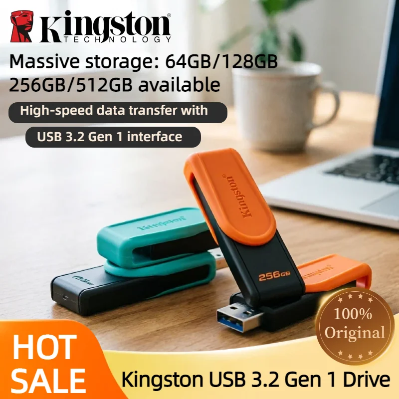 Kingston 256GB USB3 2 Gen1 Mini Flash Drive High Speed Memory Stick For PC Laptop Mac Backup Pro Core Speed New Ultra Max Core