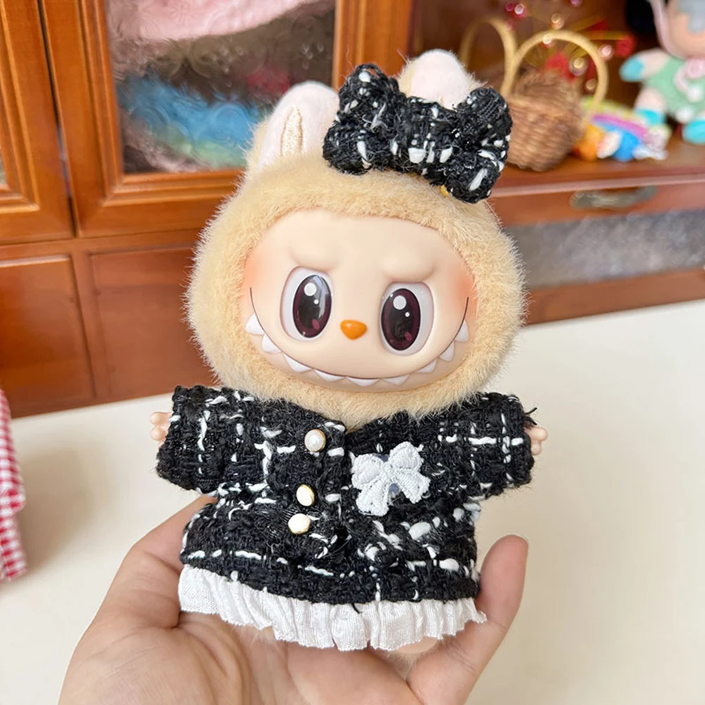 

For 15/17cm Labubu Doll Clothes Outfit Accessories Classic Dress Set For Labubu V1 V2 Gift (no Doll)
