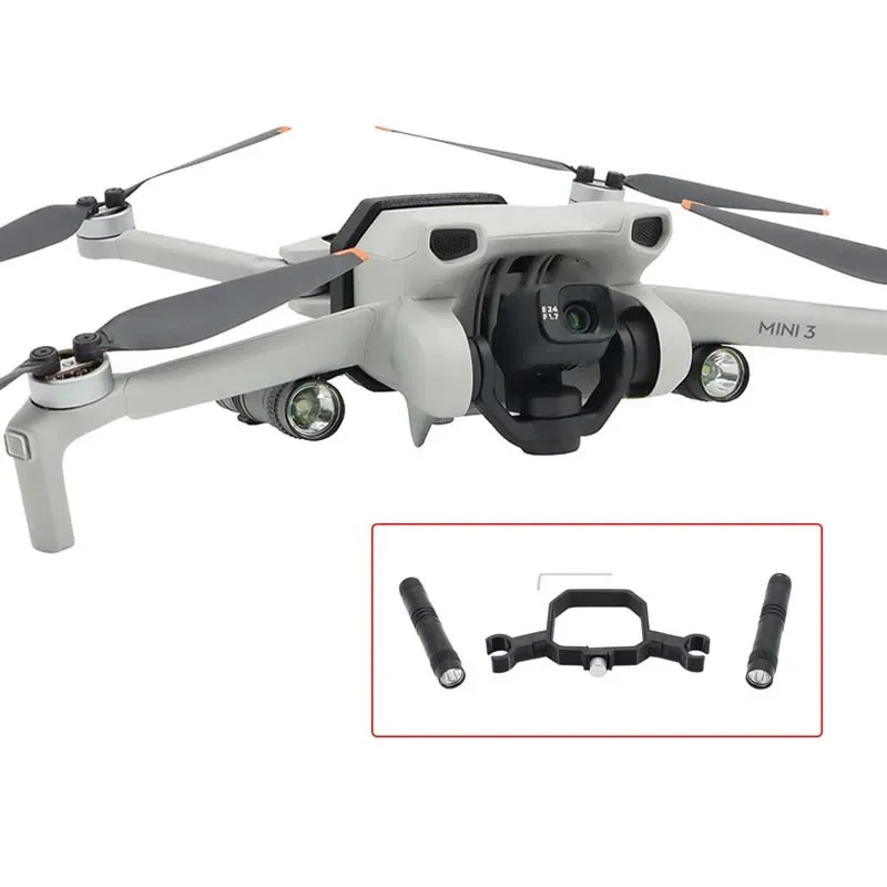 الطائرة بدون طيار ليلة ضوء الكشاف LED فلاش الهبوط مصباح يدوي توسيع قوس ل DJI Mini 4Pro/Mini 3Pro الملحقات