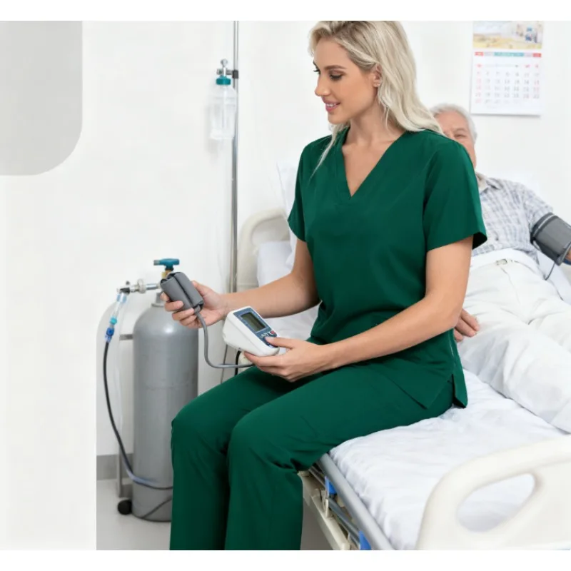 

Medical Brushed Work Uniform for Women, Multi-Scene Nurse Set for Surgery, Dental & Beauty Salon