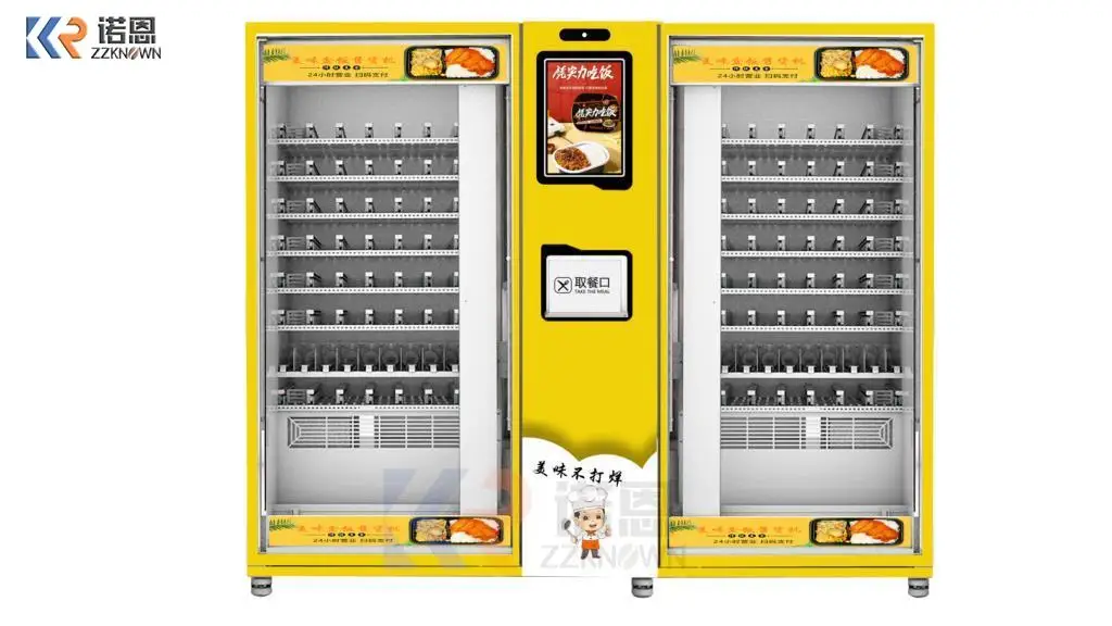 Customized Breakfast Meal Bento Box Vending Machine Single Microwave Oven Bento Box Vending