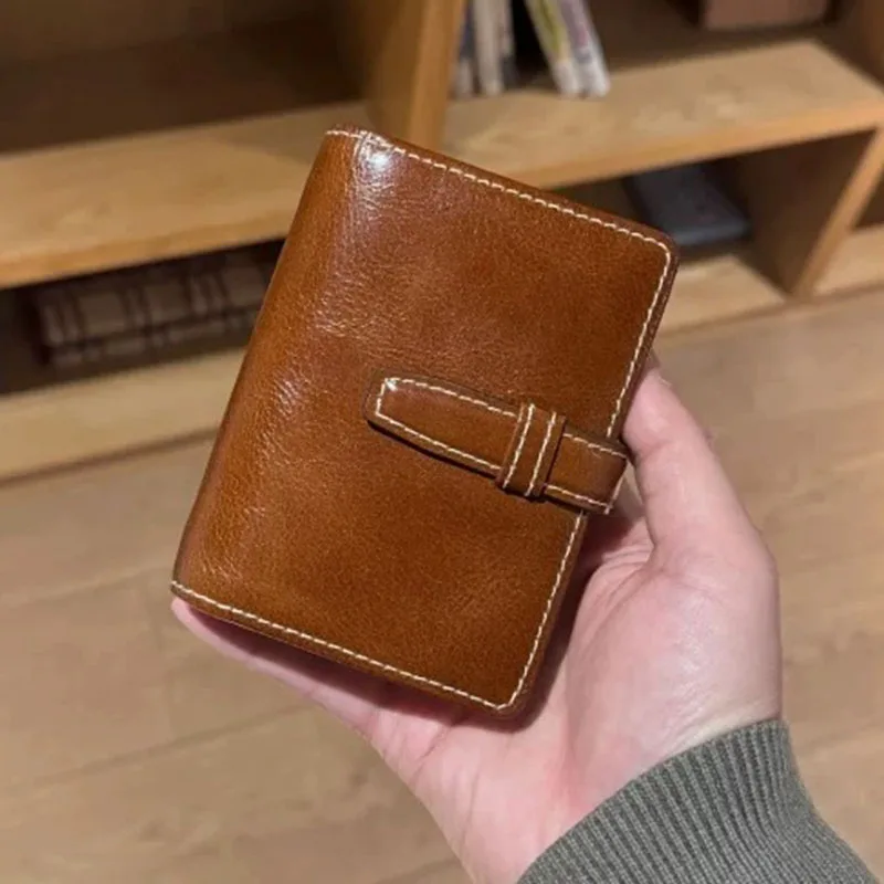 yiwi genuine leather M5/A8 Size Rings Planner Mini pocket diary with 15 MM Rings Organizer Journey Diary Portable notebook