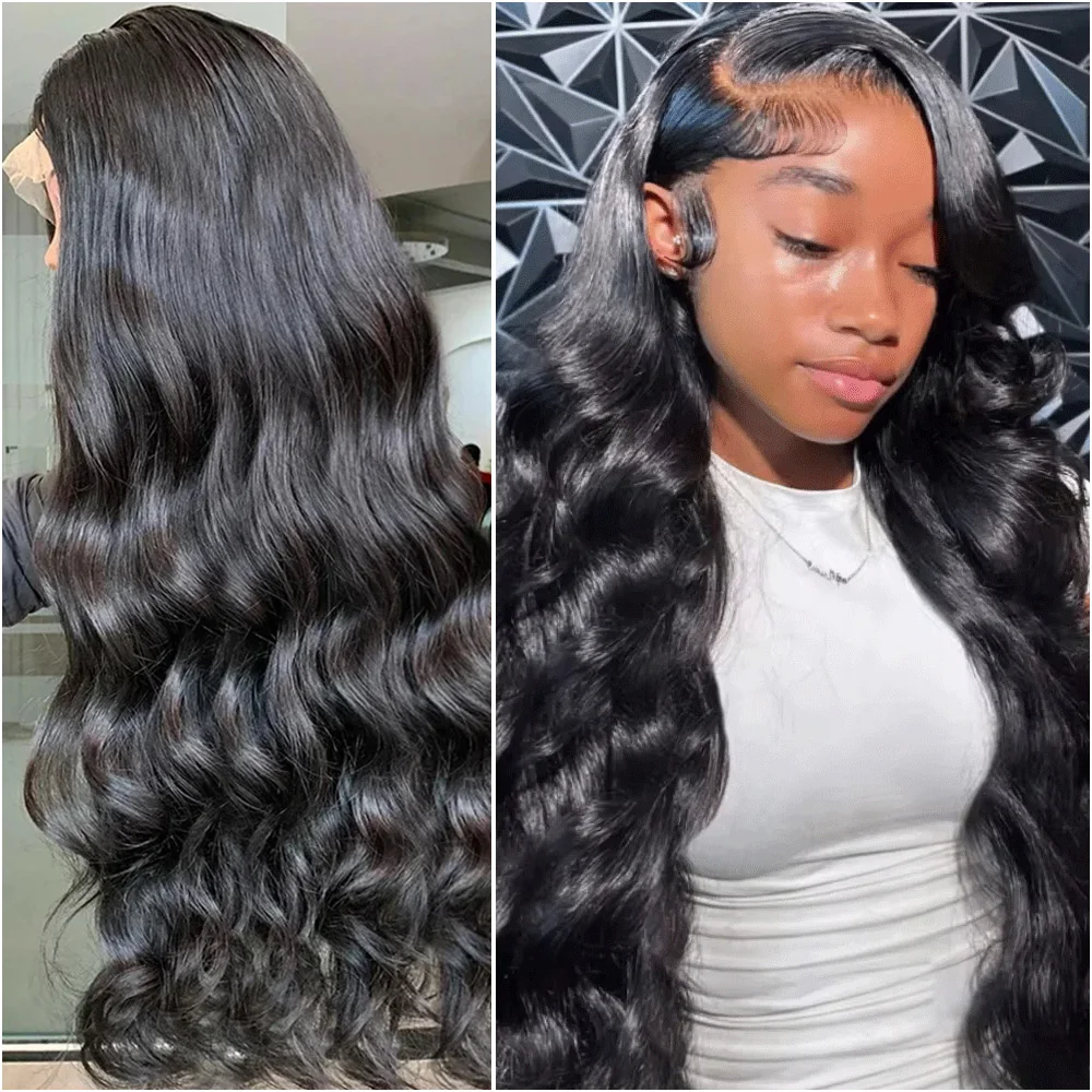 

13x6 HD Парик из 100% человеческих волос на кружеве, 38 дюймов, бразильский 360, объемная волна, кружевные фронтальные парики для женщин, плотность 200%, предварительно выщипанные