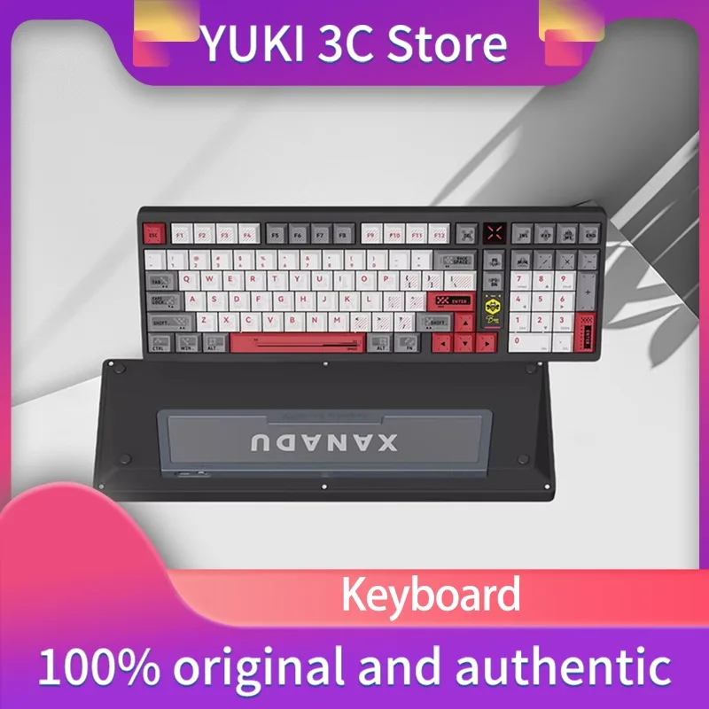 Bee with T&I XANADU X100 Mechanical Keyboard Three Mode RGB Customized Gasket Wireless Aluminium Gaming Keyboard Gamer