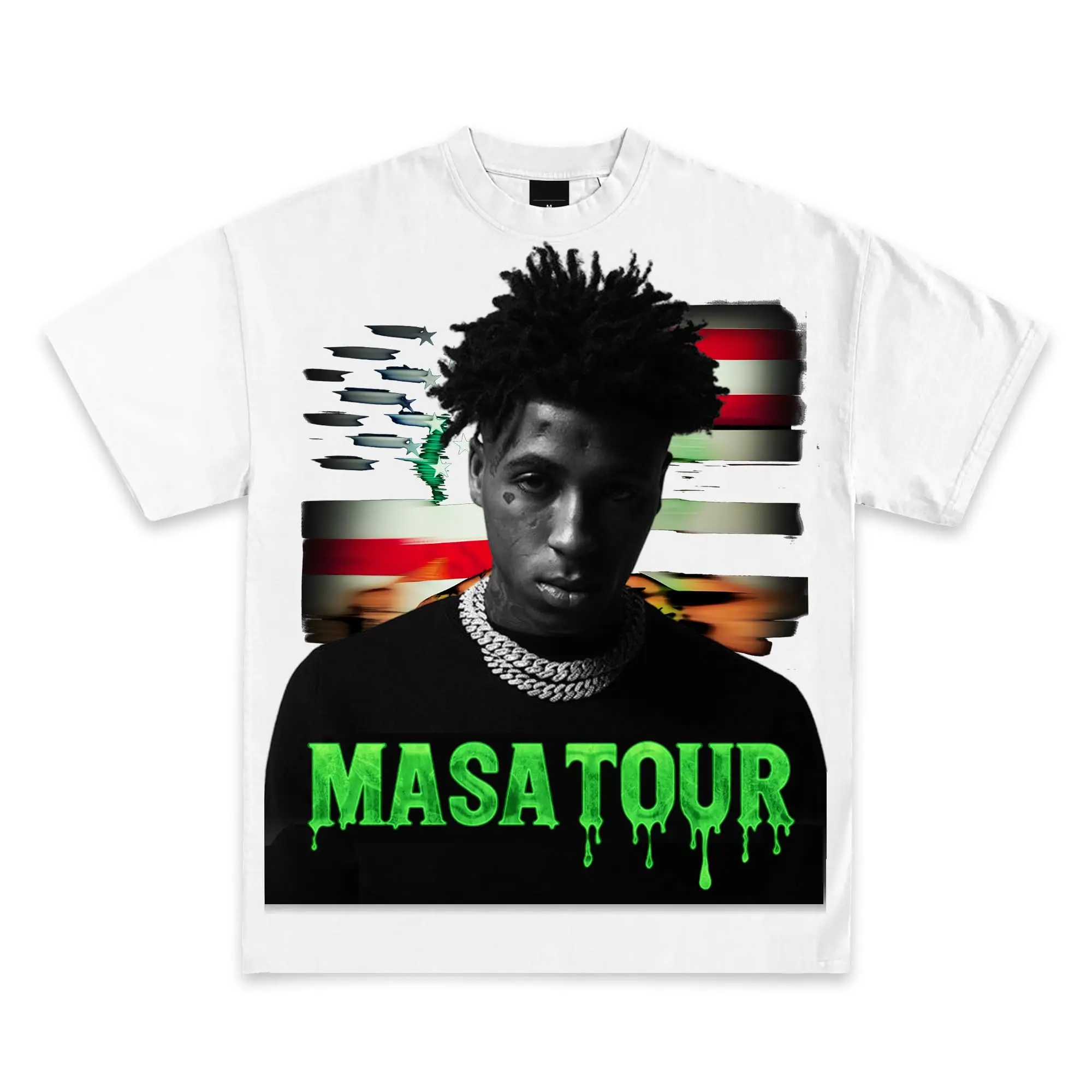 Youngboy Make America Slime مرة أخرى MASA Merch |   قمصان ثقيلة الوزن عالية الجودة للرجال ملابس صيفية هاراجوكو للرجال