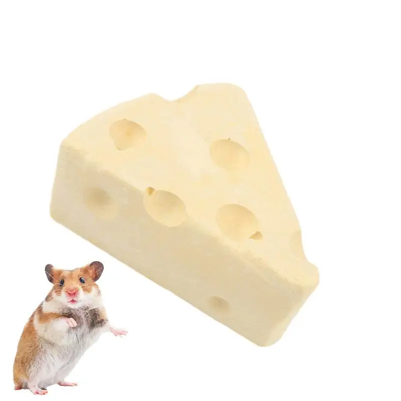 Teeth Grinding Stone Cheese Shaped Teeth Trimmer Chew Treats Mineral Teeth Molar Toys Small Teeth Grinding Toy For Pet Hamster