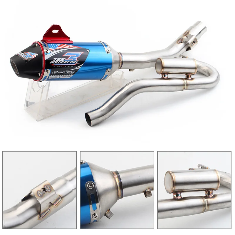 Motorcycle Exhaust Full System Front Tube Headers Connect Middle Pipe Muffler Escape Moto For Honda CRF150F CRF230F (2003-2016)