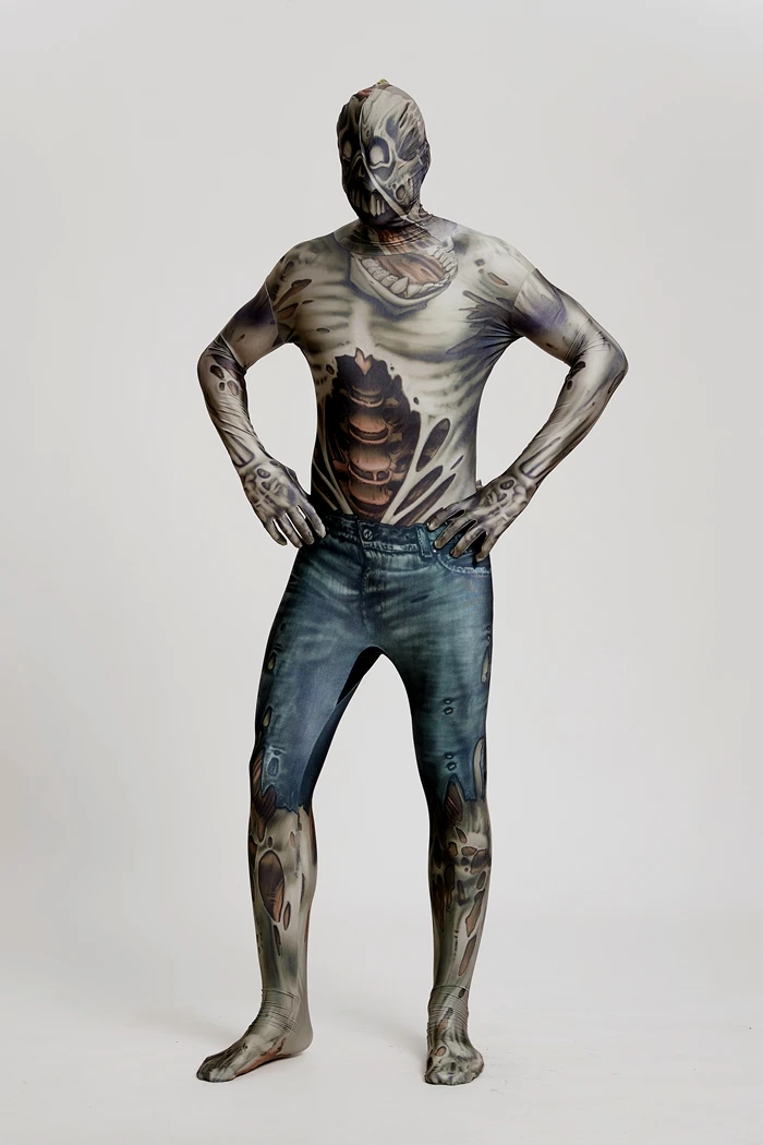 Disfraz de actuación de Halloween para mujer, disfraz de esqueleto, vaquero zombi, riesgo biológico, Terror, ropa de juego de rol, nailon Dr