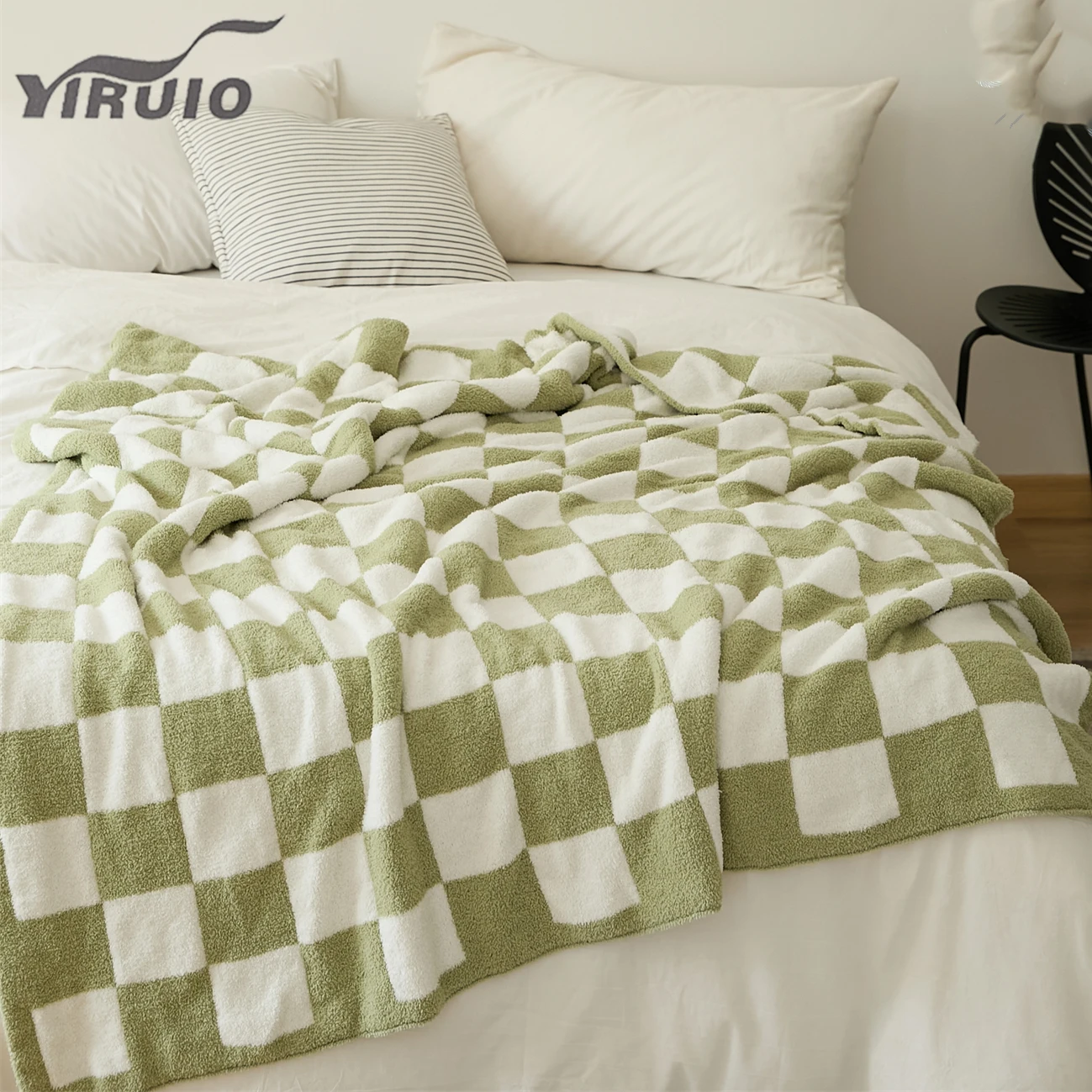 

YIRUIO Checkerboard Plaid Blanket Super Soft Cozy Choiceness Microfiber Downy Throw Blanket Bed Elegant Quilt Bedspread Blanket