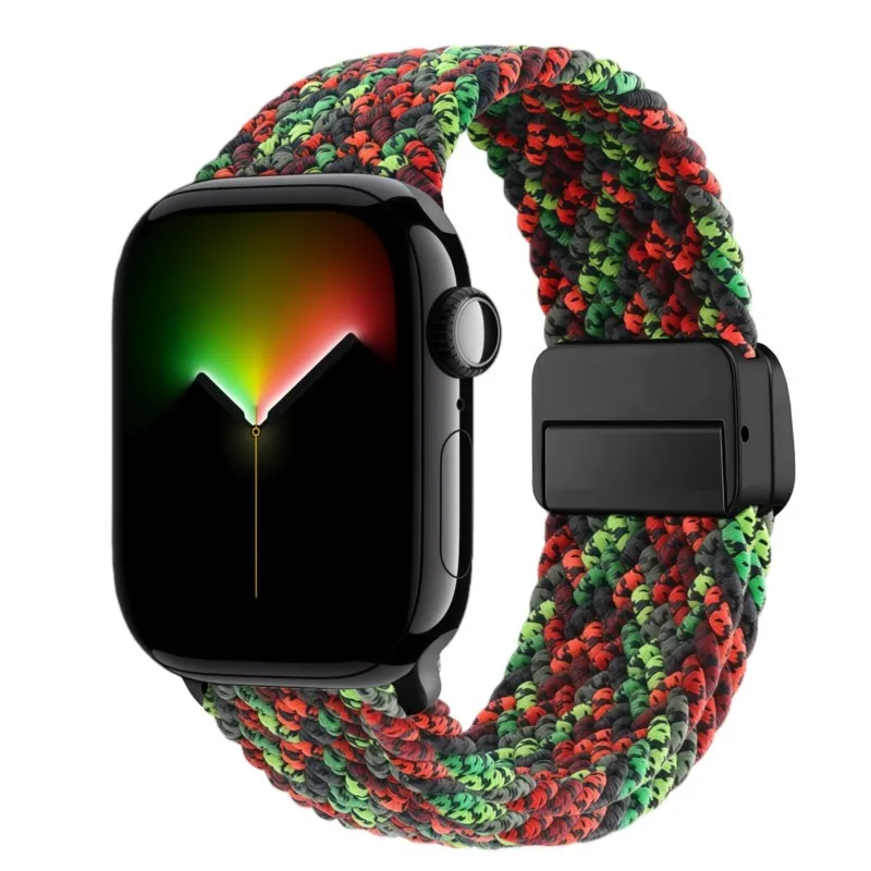 Braided Magnetic straps For Apple Watch bands 40mm 42mm 46mm 45mm 41mm 44mm 49mm sport Correa Bracelet Series 11 10 9 7 6 8 Band
