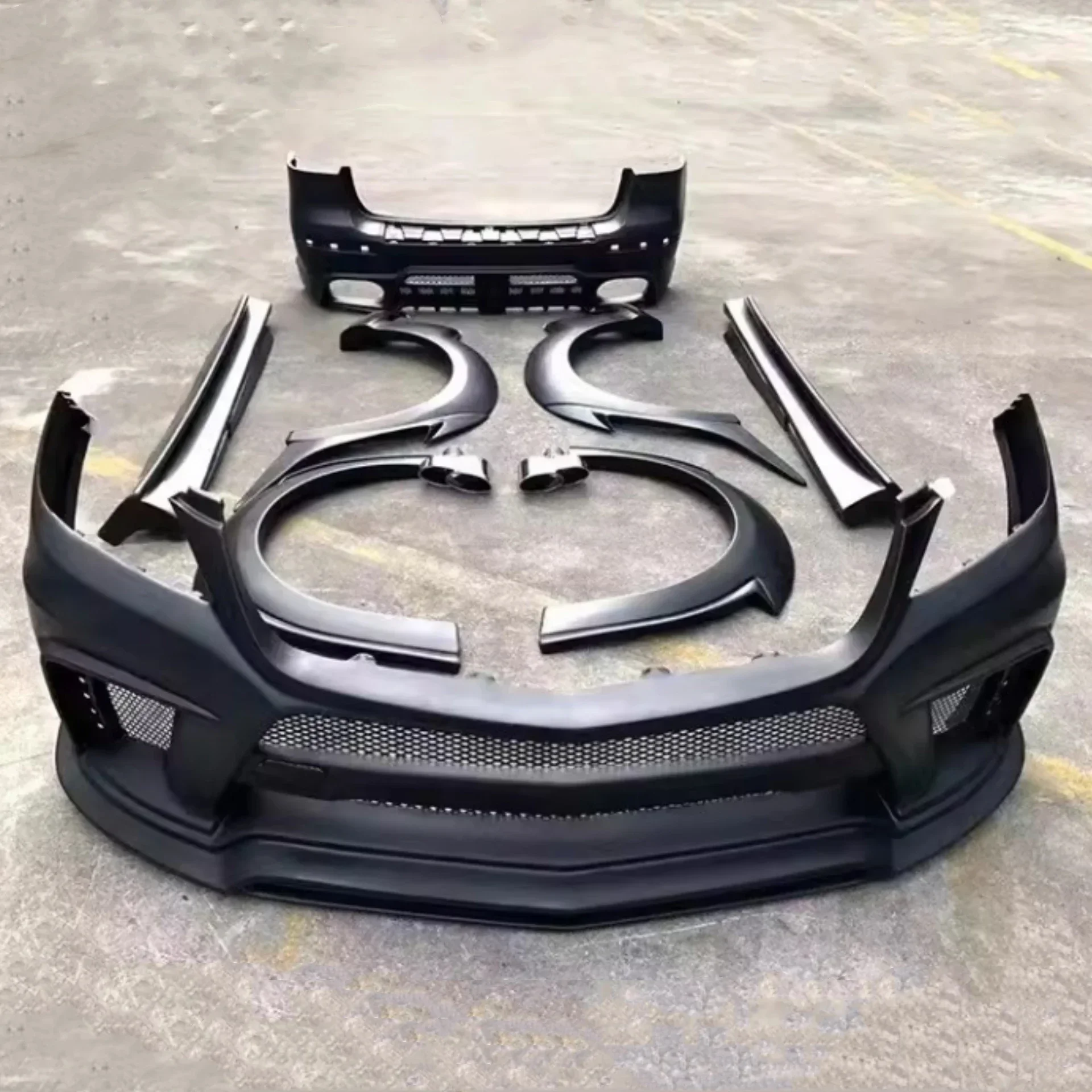Front Rear Bumper Side Skirt Wheel Eyebrow for Mercedes Benz ML W166 ML320 ML350 Convert  Wide Body Kit Car Accessories
