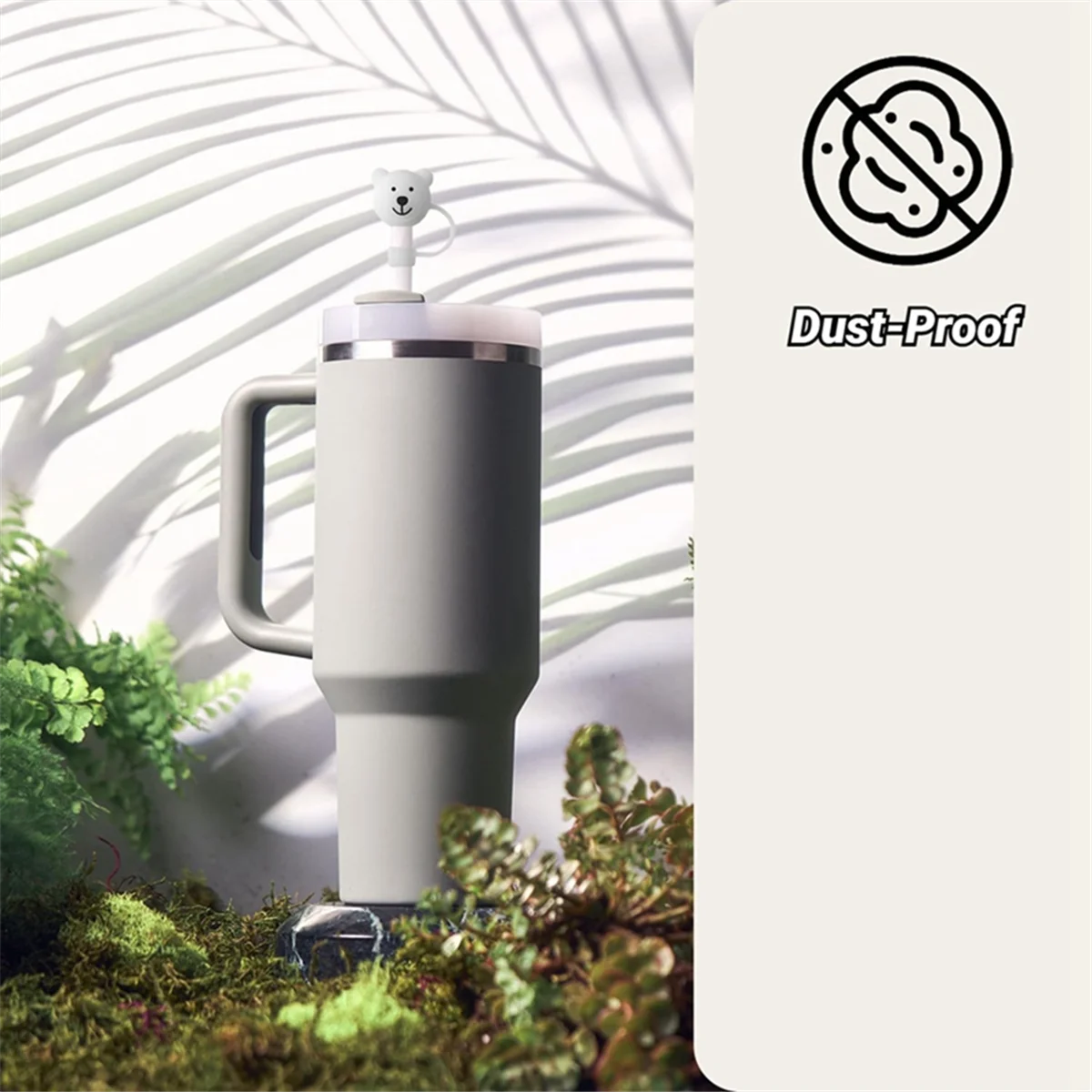 3 упаковки соломенных чехла для чашек Стэнли, защитная соломенная крышка с милым медведем, совместимая с силиконовой соломинкой Stanley 30 и 40 унций HY