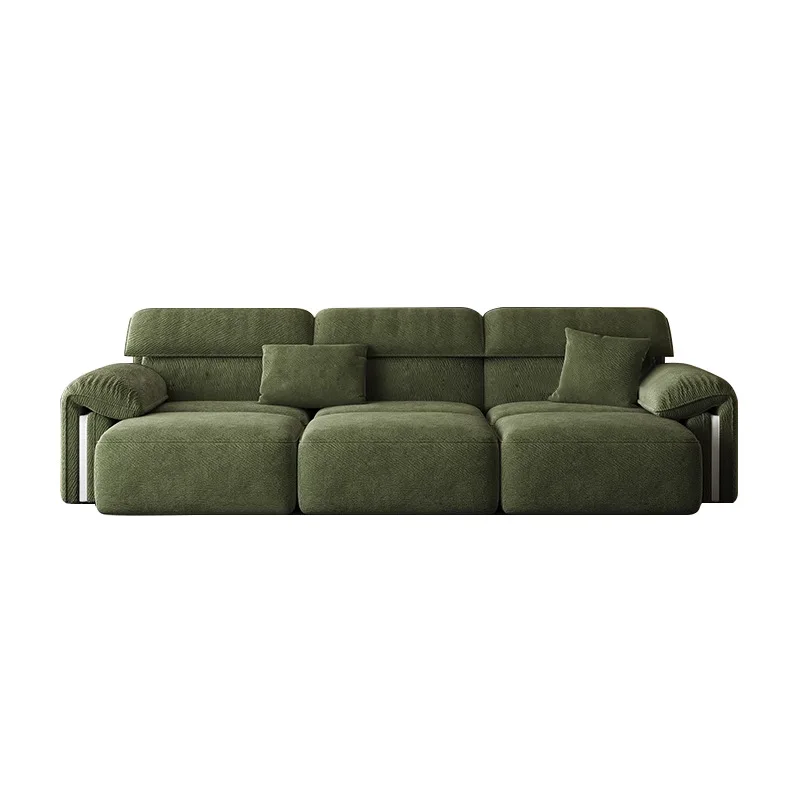 

Retro green elephant chenille electric translation sofa remote control fabric automatic electric sofa bed integrated dual-purpos