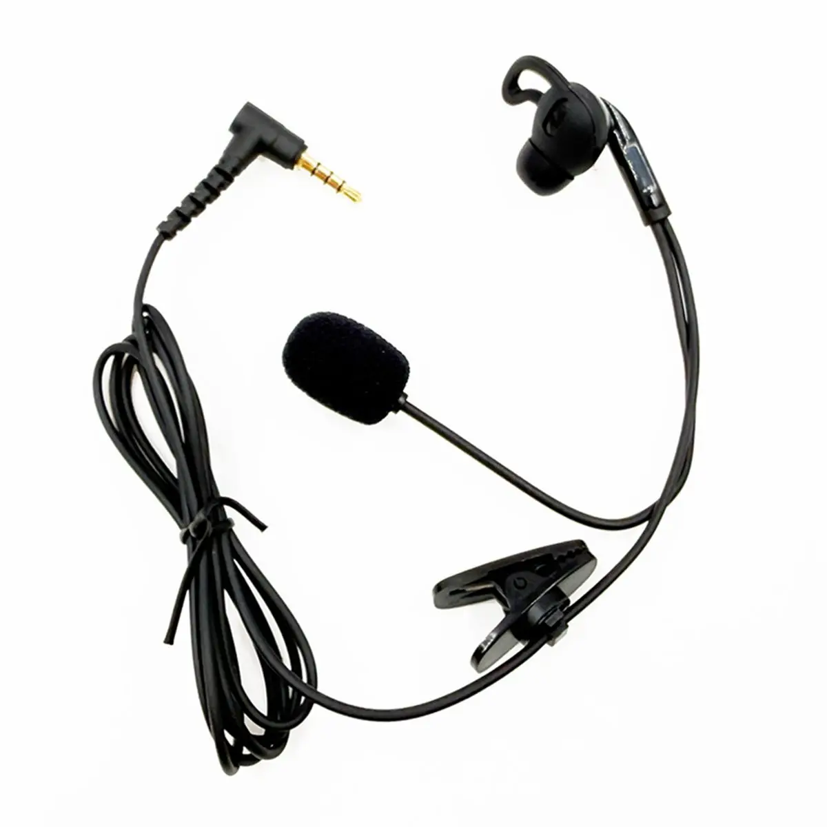 SCLS 3.5mm Plug Elbow Plug Earphone Headphones Motorcycle Helmets Intercom Mic Headset