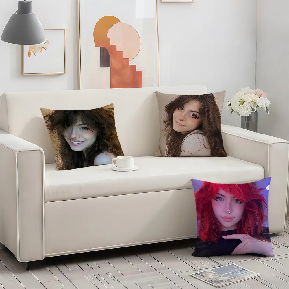 Internet Celebrity HANNAHOWO cushion cover Birthday Anniversary Gifts Double Sided Printed Zipper Cushion Cover Soft Skin