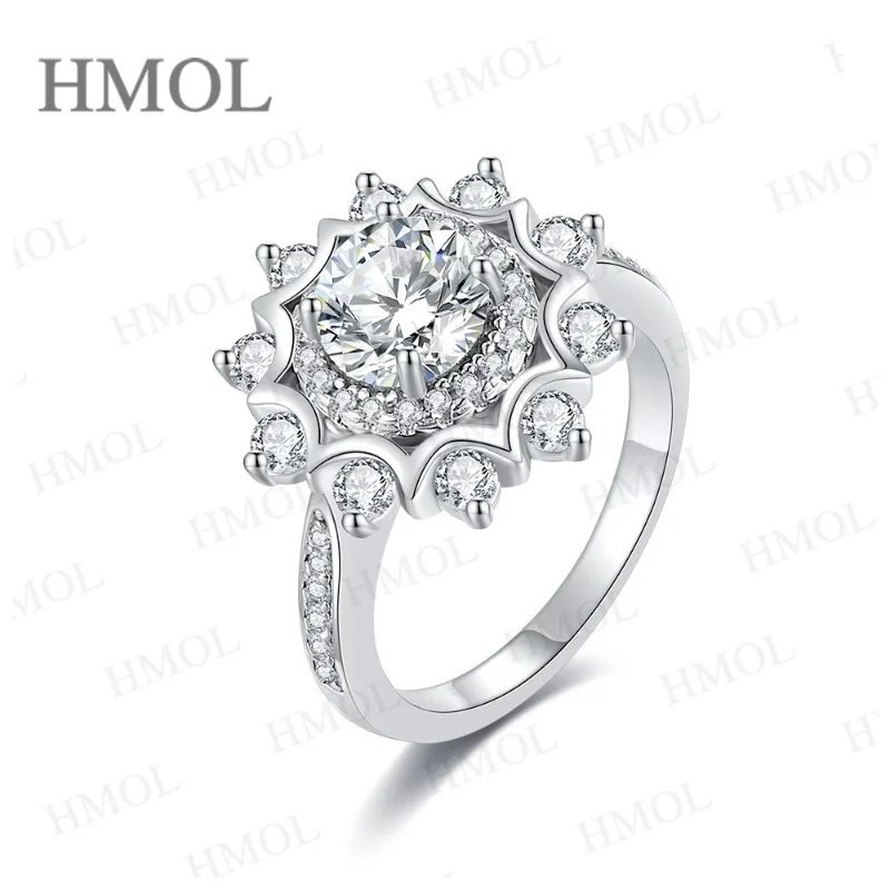 Moissanite VVS1 Ring in 925 Silver Available in Various Styles Perfect for Engagement Wedding or Luxury Gift for Women