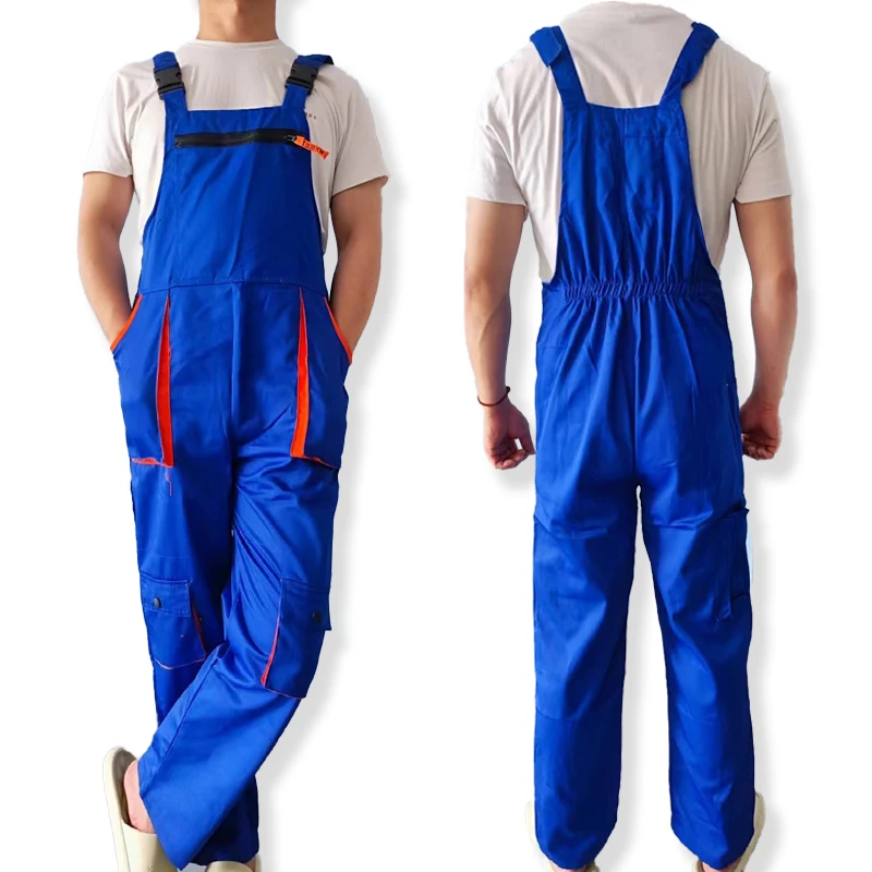 

Bib Overalls Mens Women Work Clothing Plus Size Protective Coveralls Strap Jumpsuit Multi Pockets Uniform Sleeveless Cargo Pants