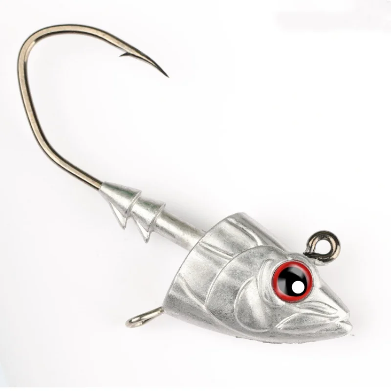 Meeresangel-Jigkopfhaken, Großes Gewicht 21g 28g 35g 42g 50g, für Fisch und Seebarsch, 5-fach Verstärkte Scharfe Wurmhaken, 2 Stück Set, SONDERANGEBOT – Detail 3