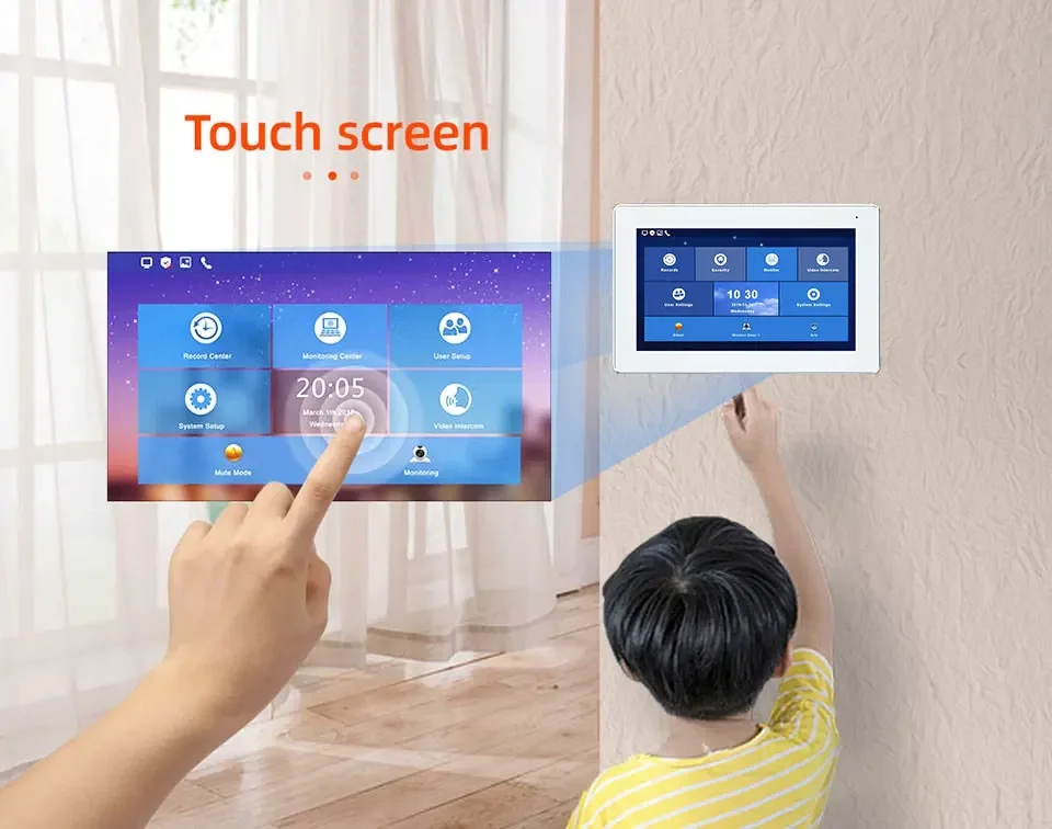 7-inch 10-video Door Telephone Doorbell Intercom Tuya Smart Kit Waterproof Outdoor IP/WiFi Network RFID Card Smartphone Unlock