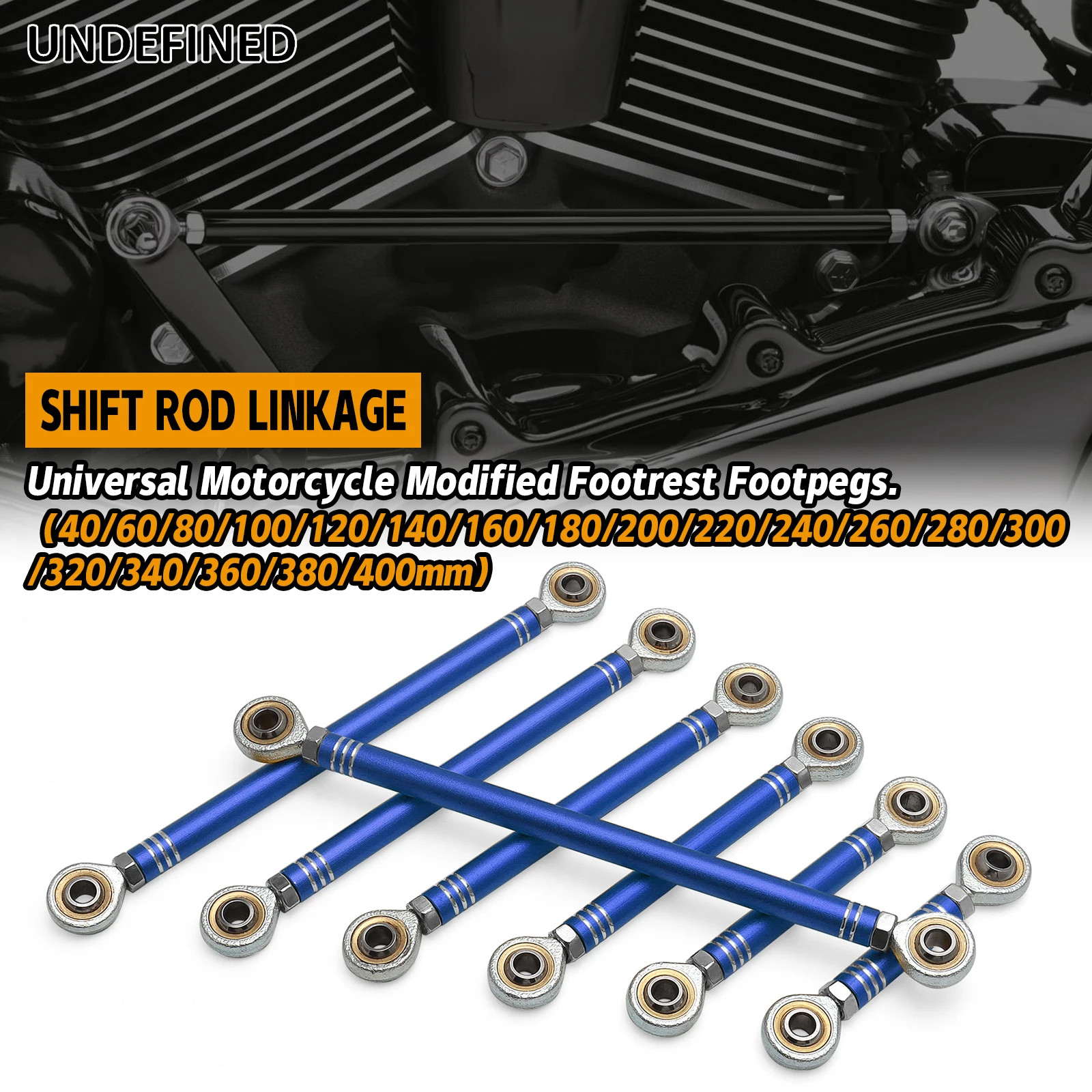 Universal Motorcycle M6 Left-Right Side Thread Shift Rod Linkage 40mm-400mm Fit For Harley