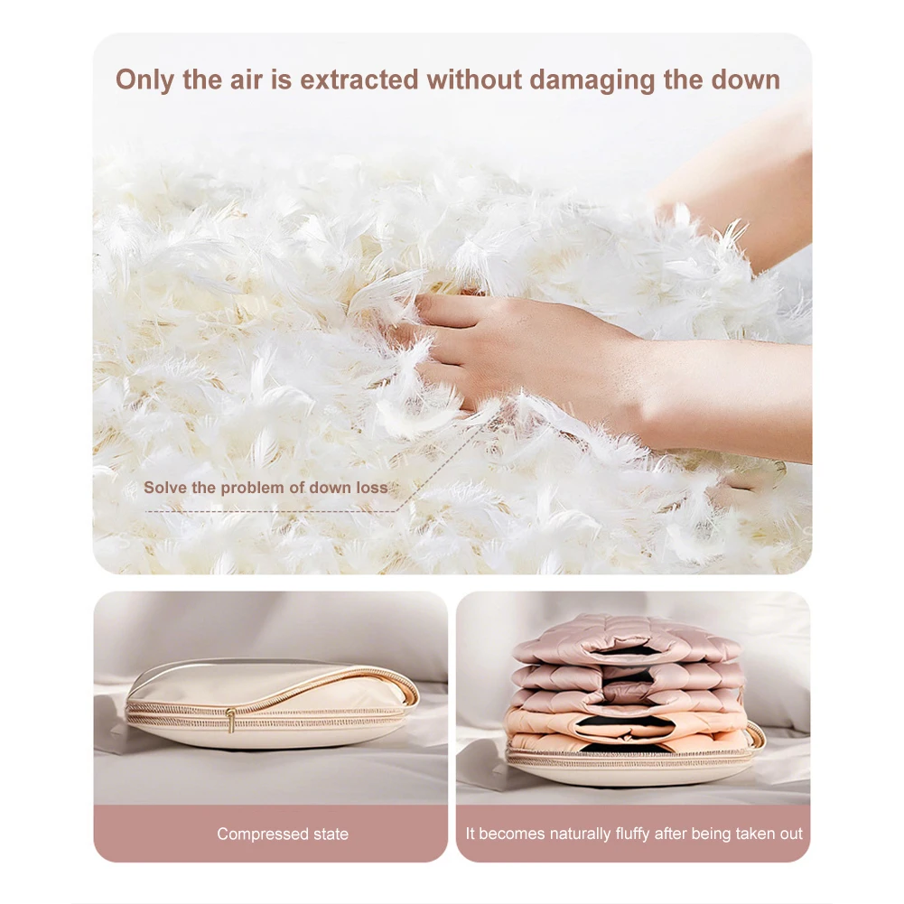 Space Saving Hanging Garment Bag Transparent Visibility Hanging Protector Down Coat Compression Dust Cover for Closet Storage