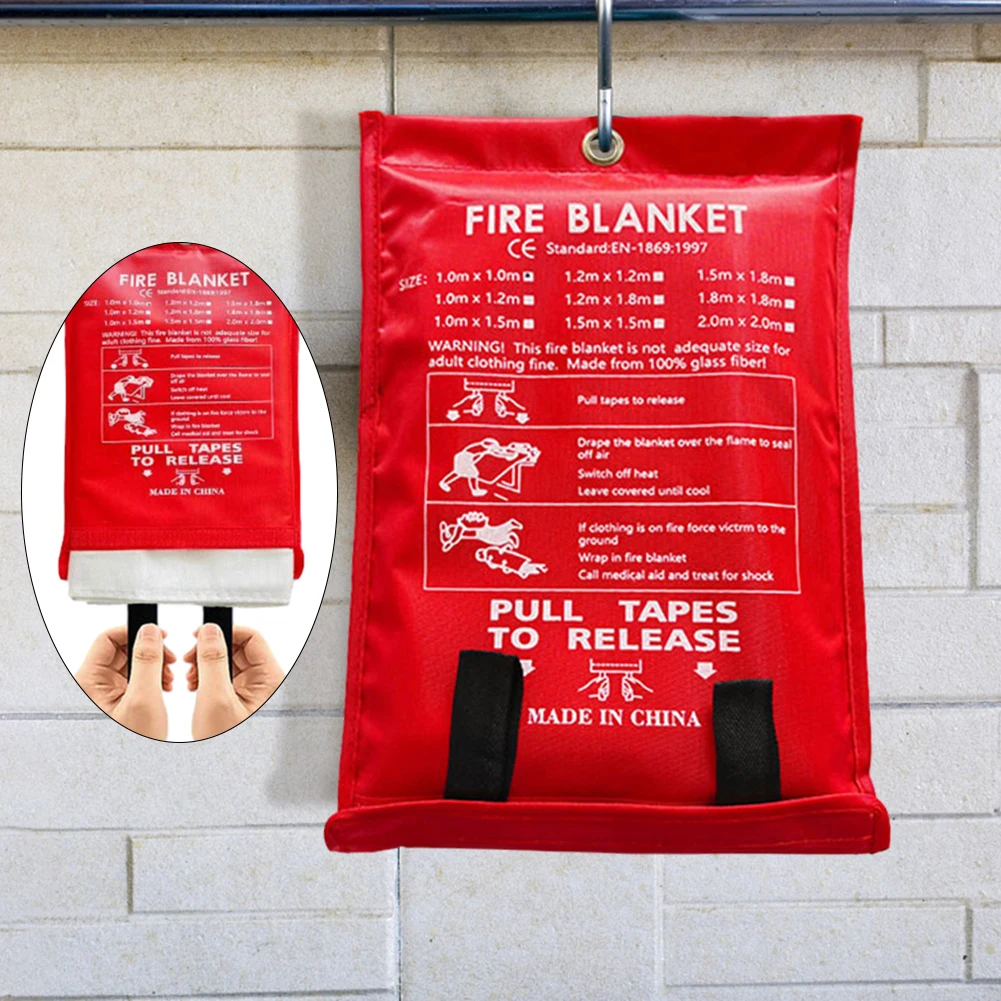 1/2M Fire Blanket Home Safety Fighting Fire Extinguishers Fireproof Welding Blanket Emergency Survival Fire Shelter Safety Cover