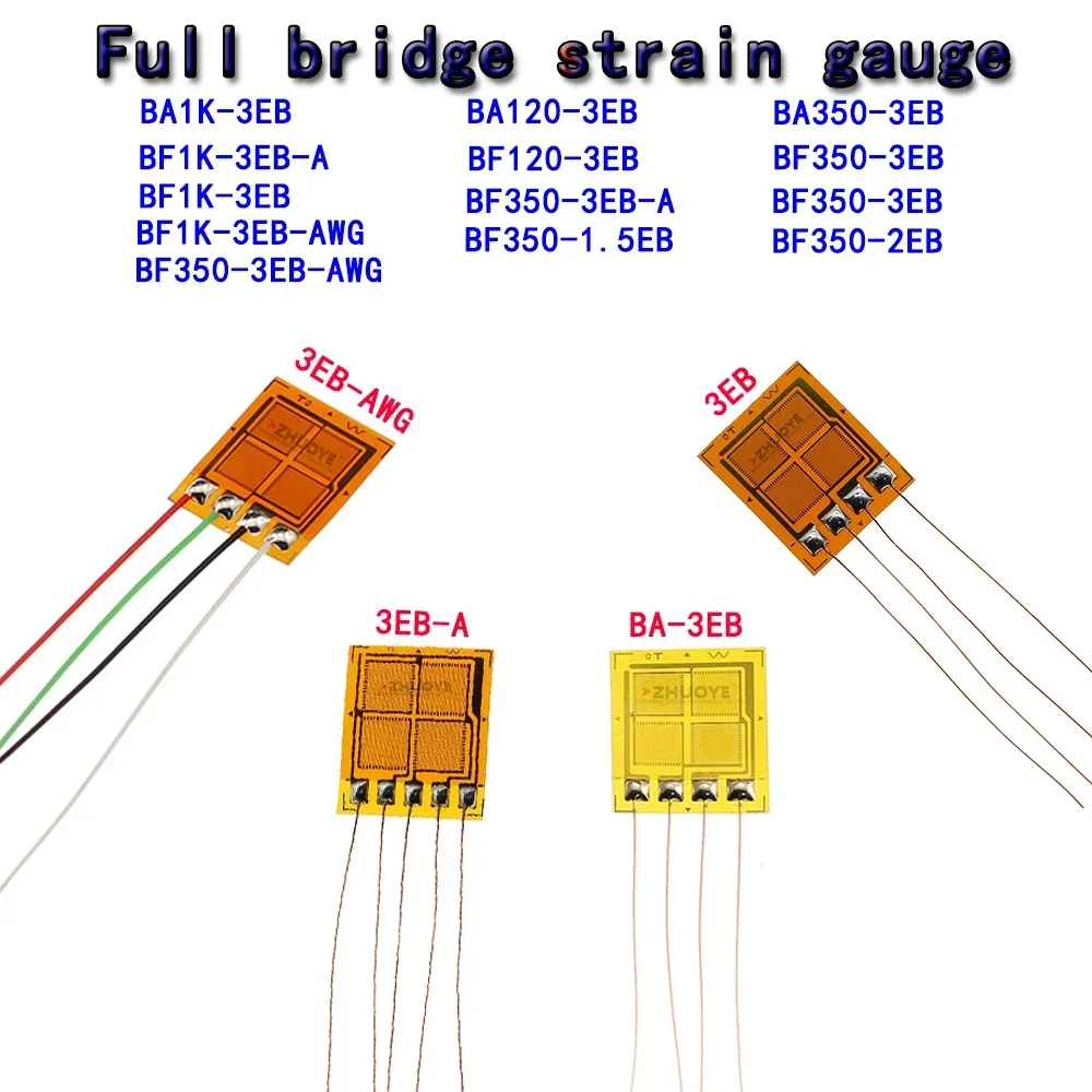 5 SZT. Pełny Mostek Tenzometru BF350-3EB-A BF1K-3EB-AWG BF120 BA120 BA350 BA1K-3EB Precyzyjny Czujnik Ciśnienia Tenzometru — 2