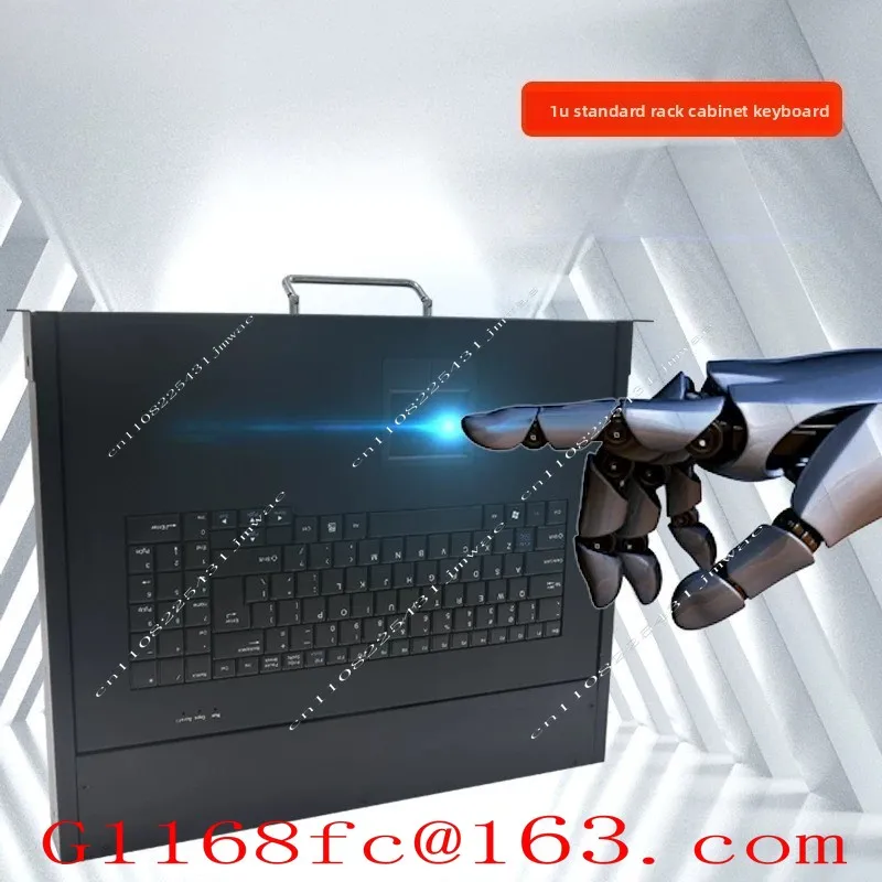 Cabinet Keyboard Drawer 1u Rack Mounted Industrial Touchpad Mouse Tray Pull-out Movable Self-locking Rail 19 Inch Telescopic
