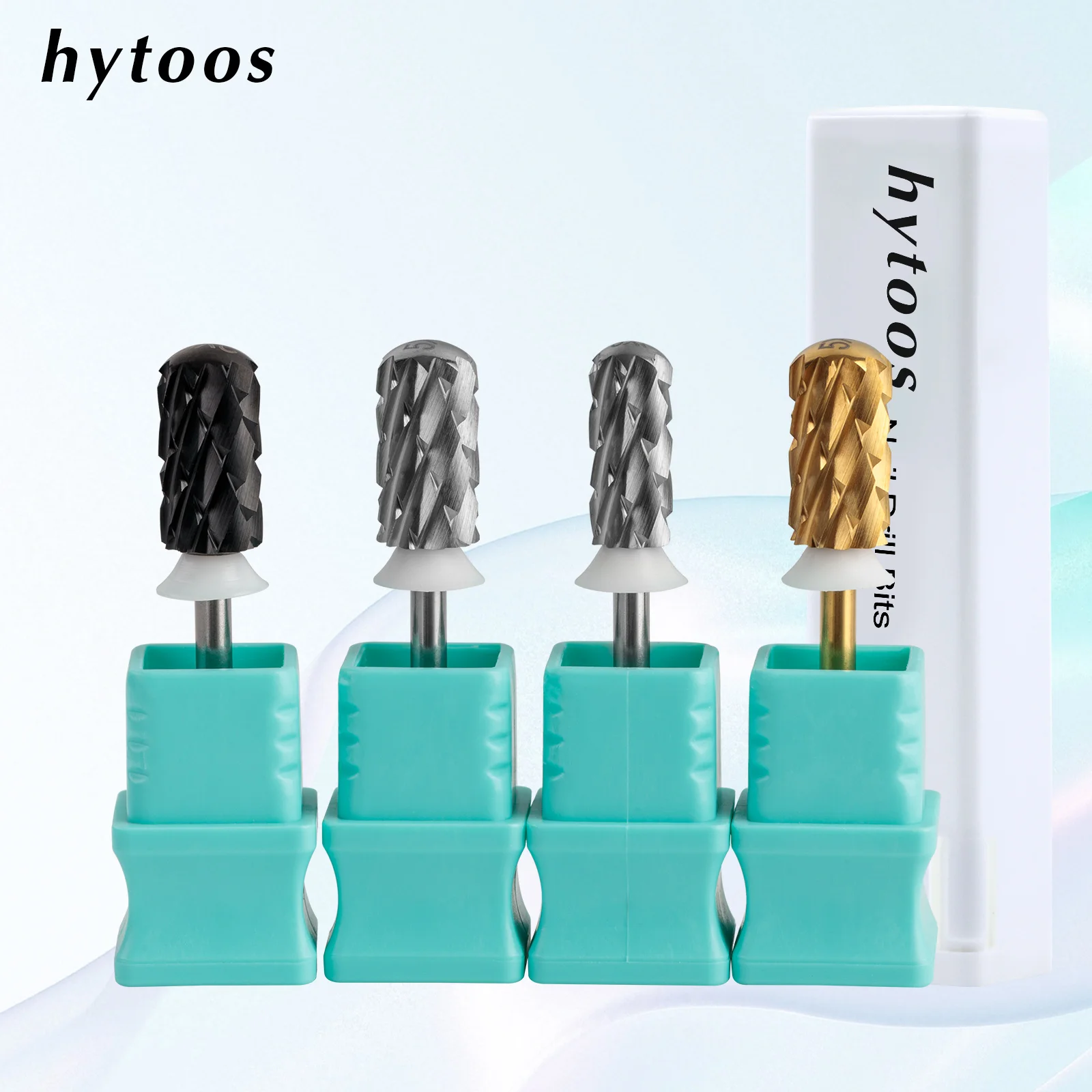 HYTOOS 5XC Safety Barrel Nail Drill Bits 3/32 Smooth Top Carbide Manicure Bit Remove Thick Gel Drills Accessories Supplier