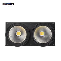 SHEHDS LED 2 Eyes 200W DMX Cool+Warm White COB High Power Blinder Stage Lamp for Theater Concert Christmas Light Audience