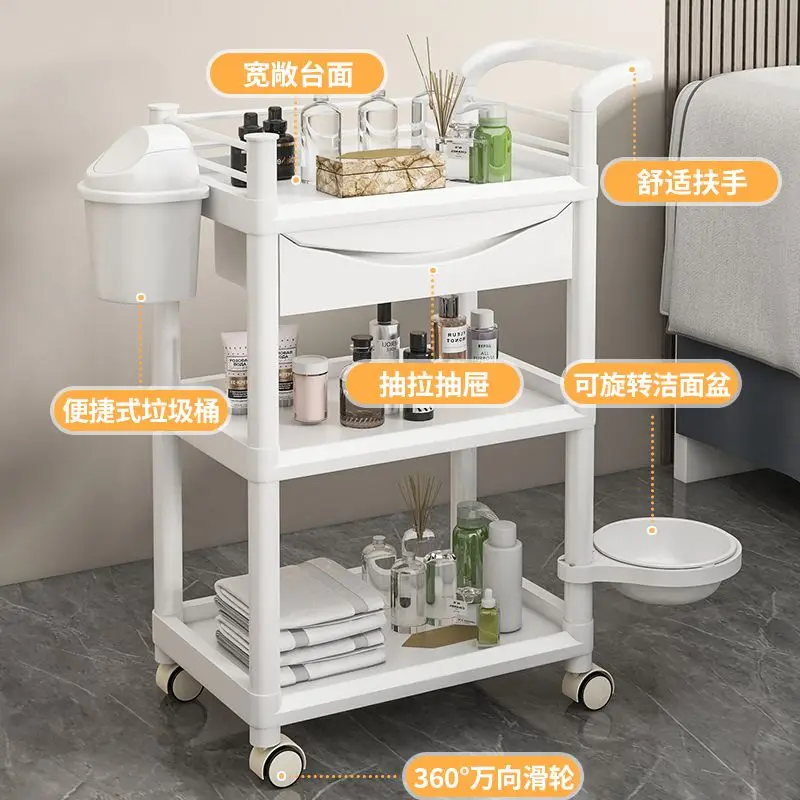 Beauty Rolling Cart Salon Trolley Makeup Tattoo With Wheels Salon Trolley Storage Tattoo Salon Furniture Wózek Salonowy LLST