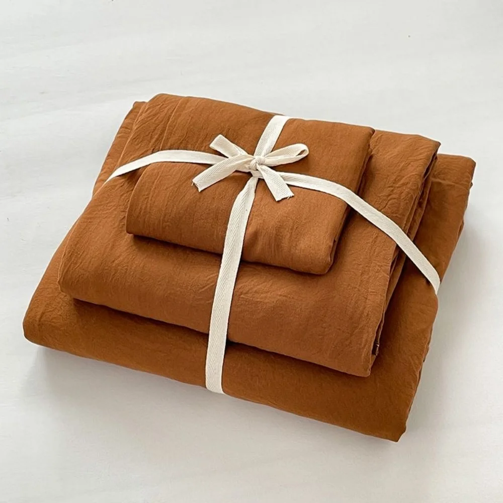 Thick Pure Brushed Bed Sheets, Duvet Cover Set, Four Piece Bedding Set Bed Sheet, Fully Enclosed for Home Gift