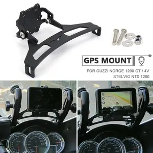 Bilashmart GUZZI NORGE 1200 GT 4V STELVIO NTX 1200 Motorcycle Accessories Phone Holder GPS Navigation Bracket Front Stand Mount