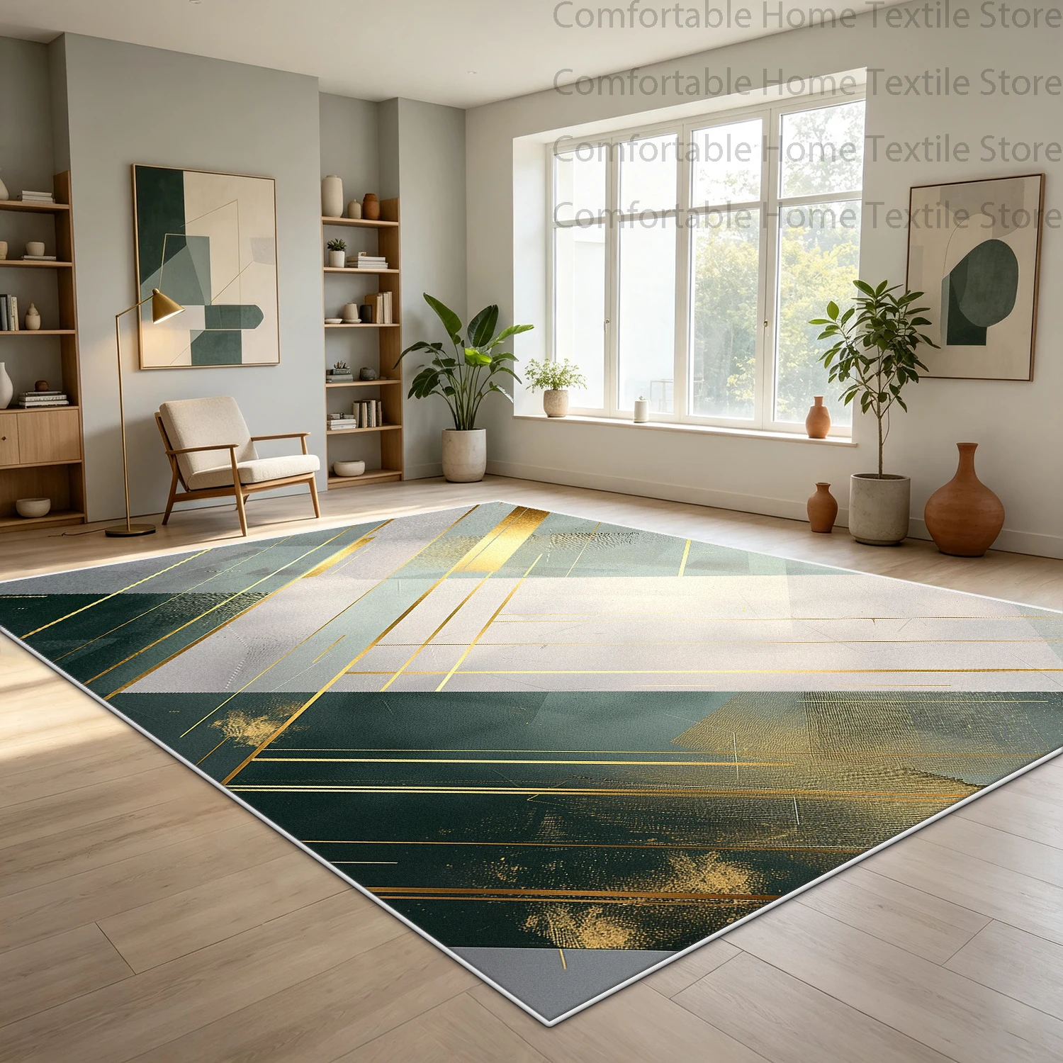 Nordic Minimalism Marble Texture Large Rug for Living Room Soft Short Velvet Dining Room Rug Antiskid Foldable Entrance Door Mat