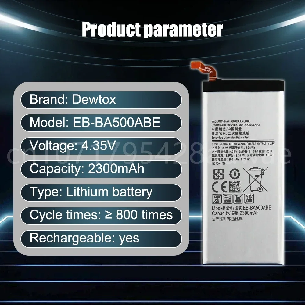 Original Replacement Battery EB-BA500ABE for Samsung Galaxy A5(2015 Edition) A500 SM-A500F A500F A500K SM-A500FU A5000