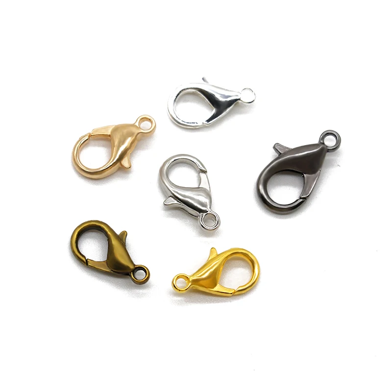 

30/50pcs/lot Metal Lobster Clasps For Bracelet End Caps Clasps Hooks Chain Accessories DIY Jewelry Making Findings