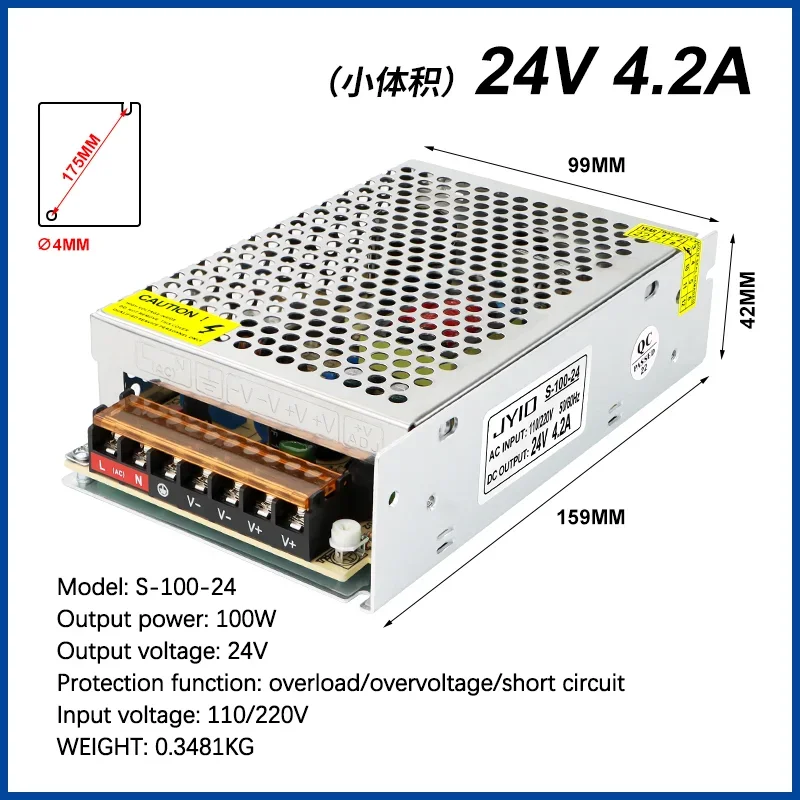 

Switching Power Supply DC 5V 12V 24V 50W 60W 100W 120W Light Transformer AC 100-240V Source Adapter SMPS For LED Strips CCTV