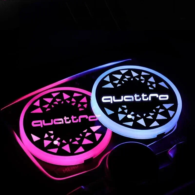 Автомобильная Подставка под водой, фотолампа, коврик с рисунком, атмосферная подставка для Audi Quatrro A1 A2 A3 A5 A6 A7 A8 Q1 Q3 Q4 Q5 Q6 A4L A6L