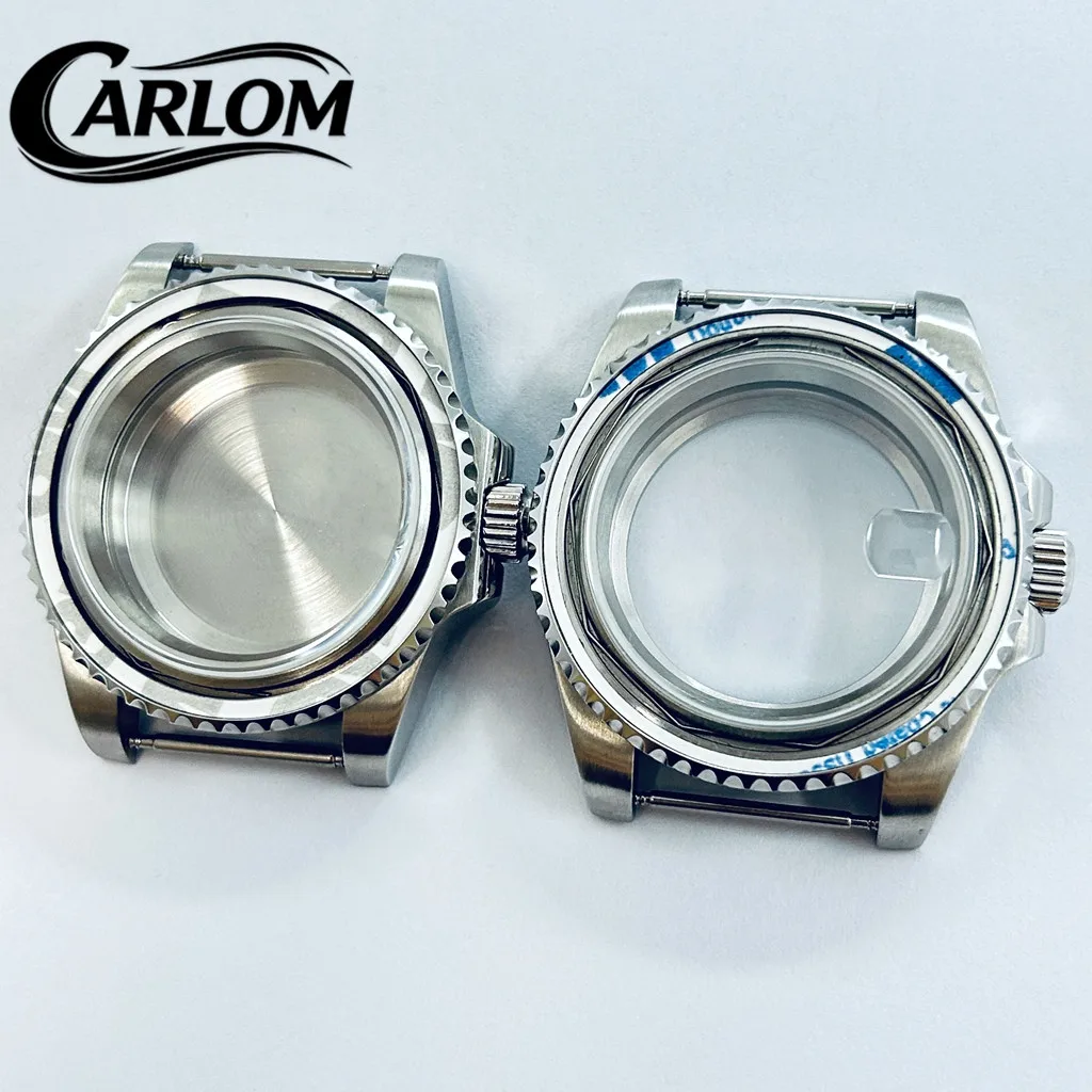 

40mm NH Watch Case For NH34 NH35 NH36 NH38 NH39 NH70 NH72 Movement Silver Sapphire Glass Date Waterproof SUB