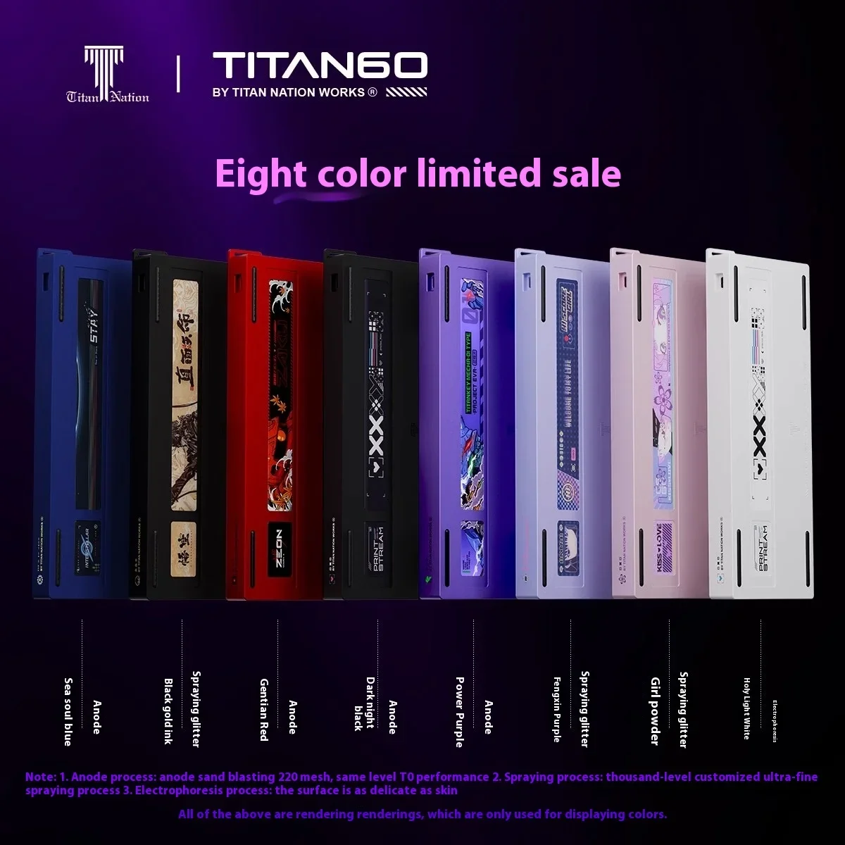 Titan Nation Titan60 Mechanical Keyboard Shell CNC Aluminium Alloy Keyboard Shell Custom Keyboard Case 60HE Wooting PC Accessory