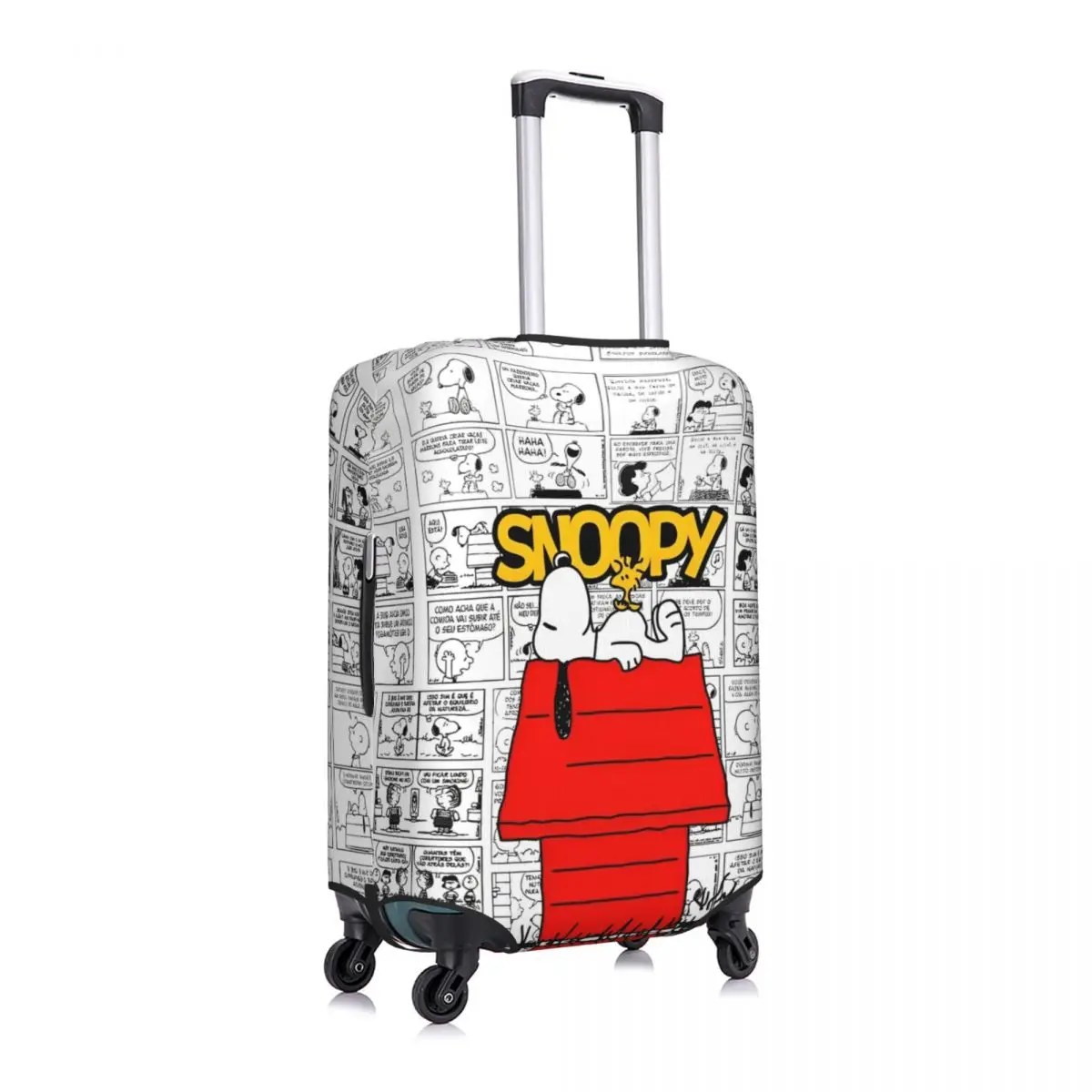 MINISO Snoopy Print Suitcase Cover Holiday Cruise Trip Strectch Luggage Case Protection