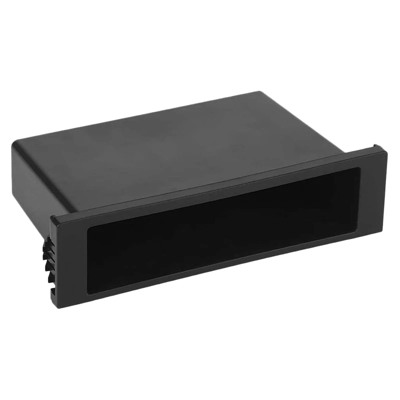 Portavasos Universal para salpicadero de coche, caja de almacenamiento de plástico para Radio Estéreo, doble 1 Din
