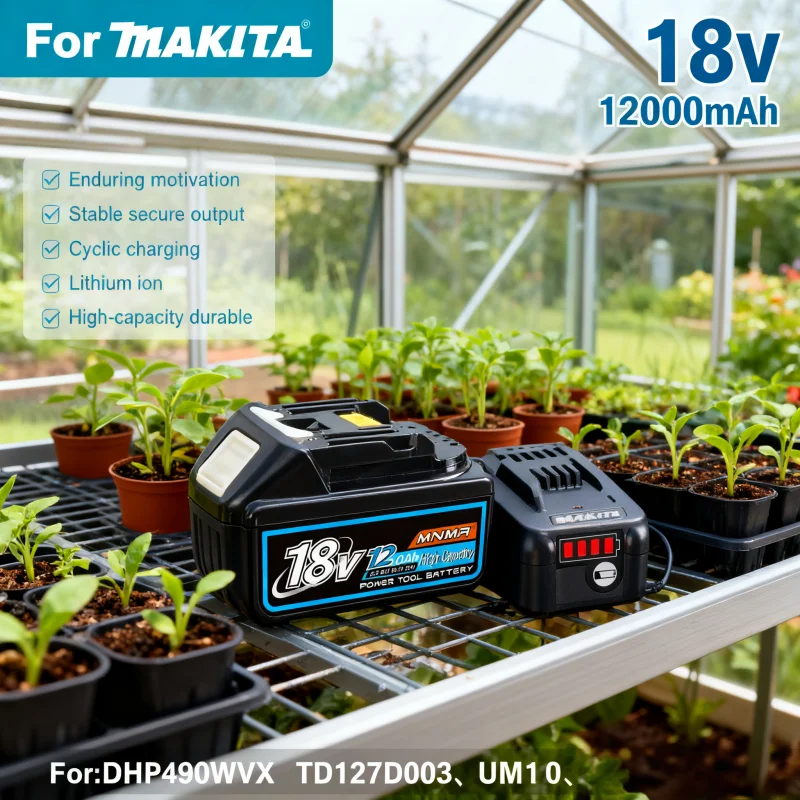 

Genuin 12.0Ah 18V Cycling charging Lithium-Ion for MAKITA Electric tool for DGA404 DDF487 DTW700C BL1860B BL1850B & More