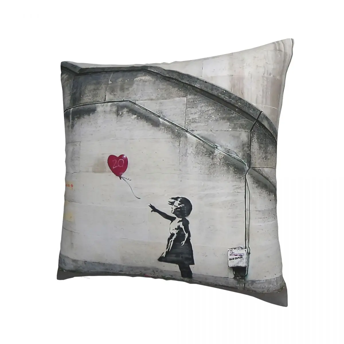 Banksy Girl With The Heart Shaped Balloon Throw Pillow Case Art Cushion For Home Sofa Chair Decorative Hug Pillowcase