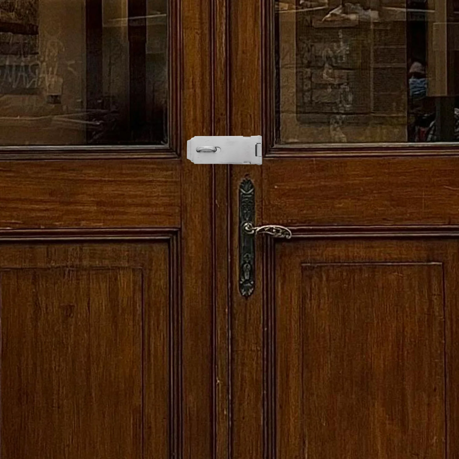 

1 Set Stainless Steel Hasp Lock Heavy Duty Security Latch For Gate Shed Door Barn Top Clasp Padlock Mounting Screw Accessory