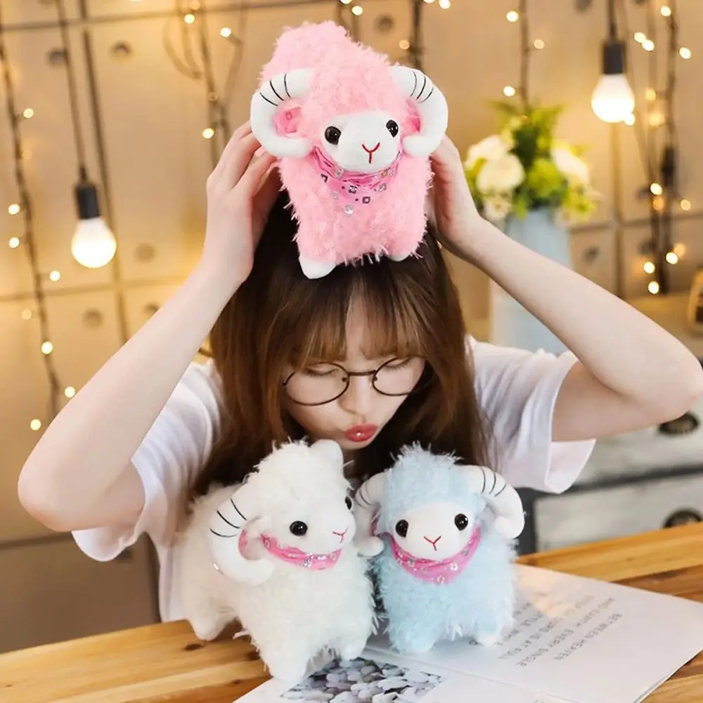 20CM Cartoon Goat Plush Toy Kawaii Stuffed Animal Lamb Sheep Plush Doll Soft Baby Accompany Dolls Girls Birthday Gift