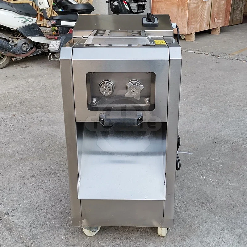 Factory direct commercial stainless steel automatic meat cutter, fresh meat ham slices, shredded meat vertical