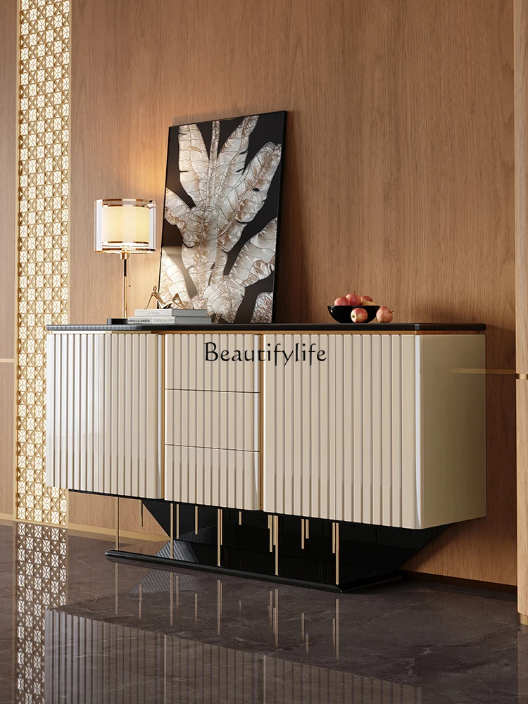 

Italian light luxury modern dining side cabinet living room high-end locker
