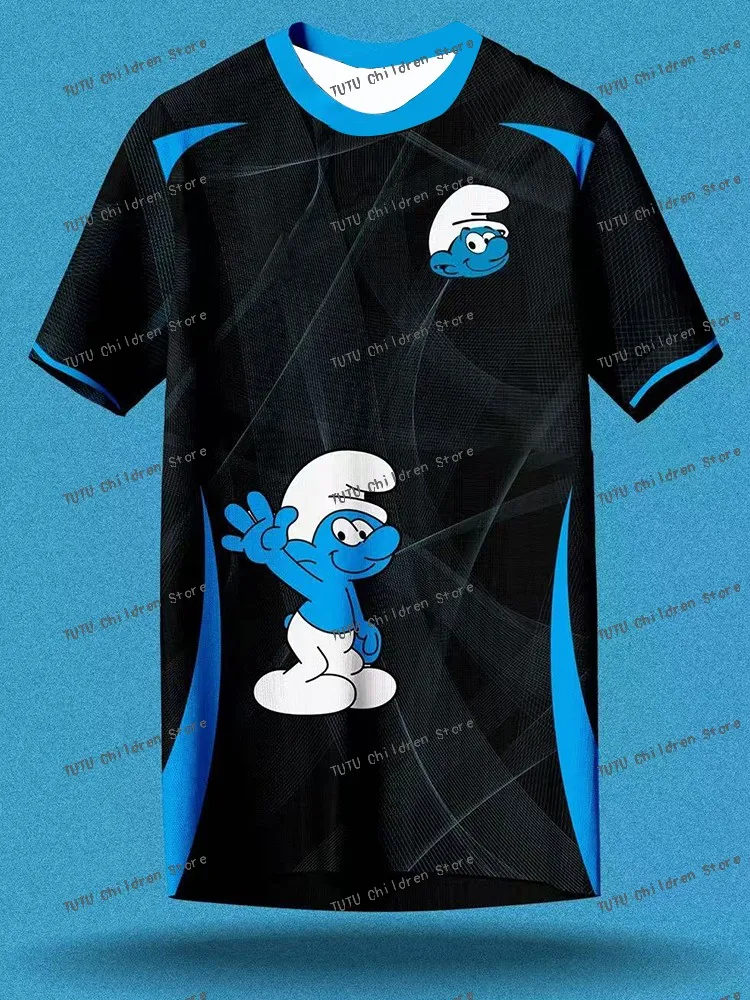 Disney Smurfs Design Edition Jersey Children Sports Tshirt Baby Boy Girl Gift Tshirt Men Women Design Jersey Custom Name/Number