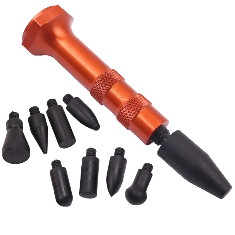 Reparación de abolladuras sin pintura para carrocería de coche, martillo nivelador de múltiples cabezales, pluma Knockout, herramienta manual de reparación de abolladuras de coche para eliminación de abolladuras